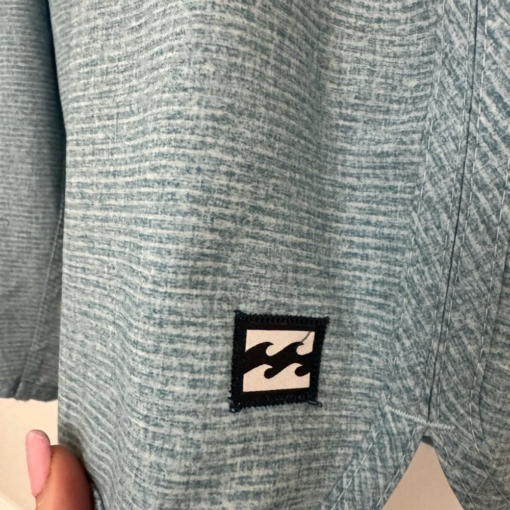 Billabong Light Blue Board Shorts with Navy Accents
